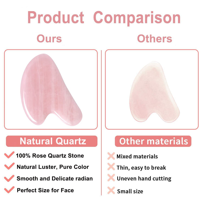 [Australia] - Gua Sha Massage Tool, Real Jade Gua Sha Stone Face Jawline Muscle Sculptor, Facial ScrapingTool for SPA Acupuncture Therapy Massaging for Face Neck Shoulder Back-Pink Pink 