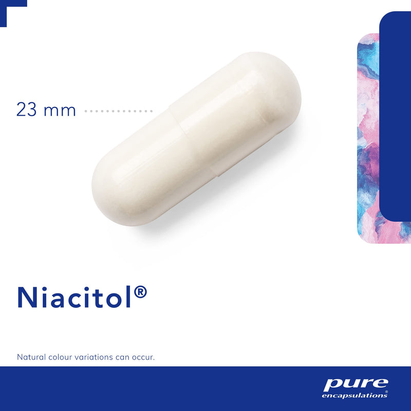 [Australia] - Pure Encapsulations - Niacitol (Vitamin B3) 500mg - Well-Tolerated, No-Flush Niacin Supplement for Metabolism Support, Tiredness and Fatigue - 60 Vegetarian Capsules 