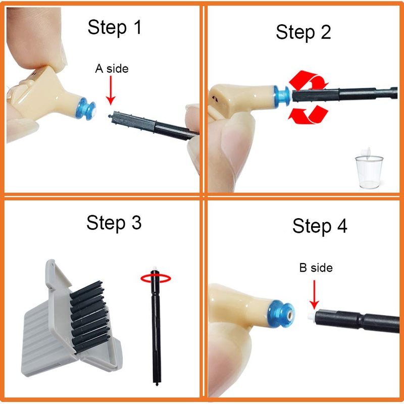[Australia] - Hearing aid Wax Guards Filters Cerumen Stop Wax Traps for Phonak, Unitron, Widex Hearing aids Cleaner with Cleaning Brush kit Tools and Carry case – 6Packs/48 Filters 