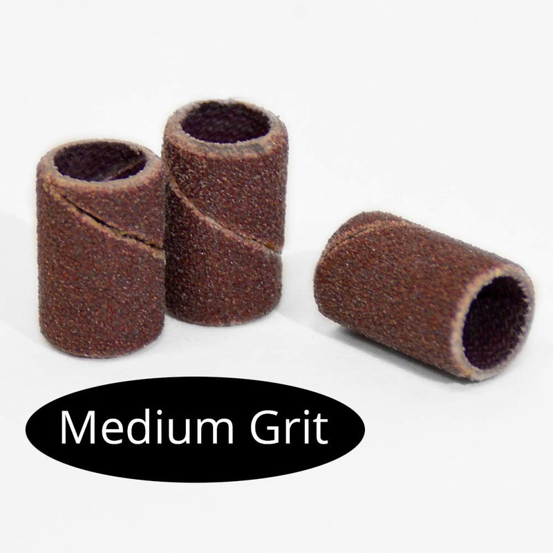 [Australia] - TachiBelle PREMIUM Made In USA Quality Professional Nail Sanding Bands Medium Grit File + Free 2 Mandrel 