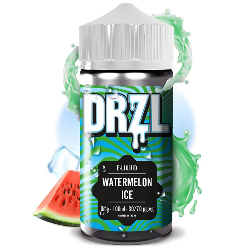 [Australia] - Vape Juice Five Pack Vape Liquid - 5 x 100ml Ice Menthol + Cherry Ice + Strawberry Ice + Watermelon Ice + Grape Ice E Liquid 70/30 No Nicotine Short Fill (DRZL E Liquid) 