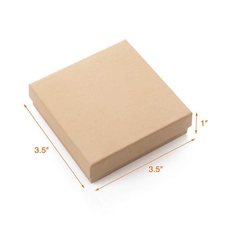 [Australia] - Giftol 20 Pack 3.5x3.5x1 Inch Cardboard Jewelry Boxes,Small Gift Boxes for Jewelry Earrings Necklaces Handmade Bangles Bracelets(Brown) Brown Pack of 20 