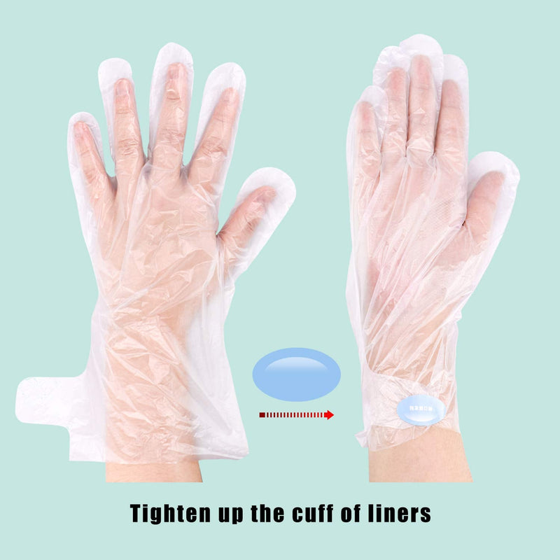 [Australia] - SelfTek 200Pcs Paraffin Wax Bath Liners Disposable Plastic Hand and Foot Bags for Pedicure Hot Spa Wax Treatment Thermal Paraffin Wax Therapy with 200 Stickers for Snug Closure 