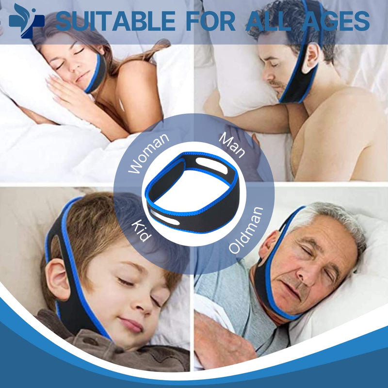 [Australia] - Orapink Anti Snoring Chin Strap, Breathable Adjustable Anti-Snoring Stop Snoring Chin Strap, Neoprene Anti-Snoring Stop Snoring Chin Strap, Anti Apnea, Suitable For Men Women And Kid 