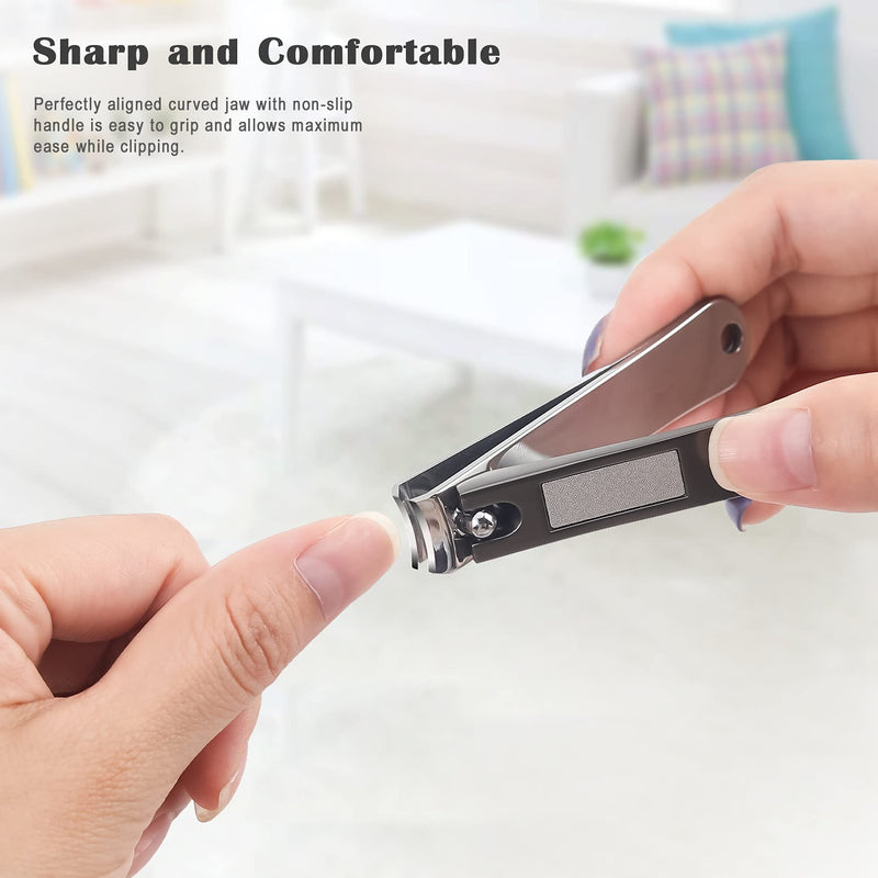 [Australia] - FVION Nail Clippers Set, Nail Cutter Stainless Steel for Thick Fingernails Toenails Heavy Duty Nail Clipper for Men Women 