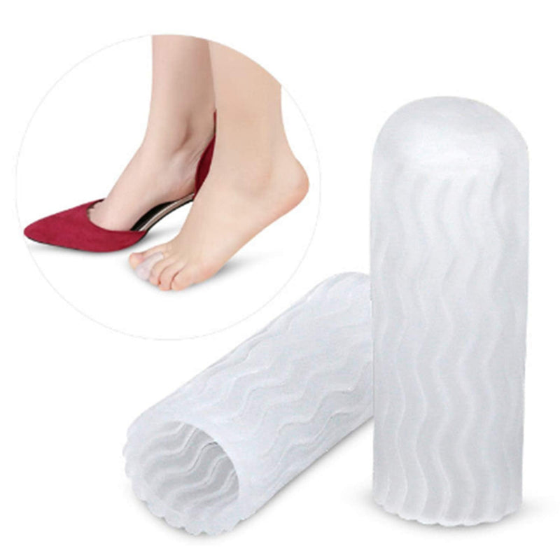 [Australia] - 10 Pcs Silicone Toe Protectors, Toe Sleeves Callus Cushion Gel Toe Caps for Blisters, Corns, Toe Cracking, Pain Relief and Reduce Friction 