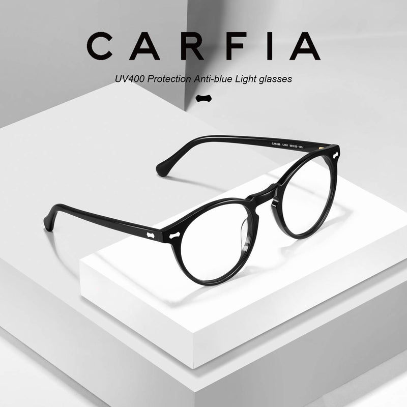 [Australia] - Carfia Retro Round Polarized Sunglasses for Men UV400 Protection Sport Outdoors Sunglasses CA5288L Blue Light Glasses-1 
