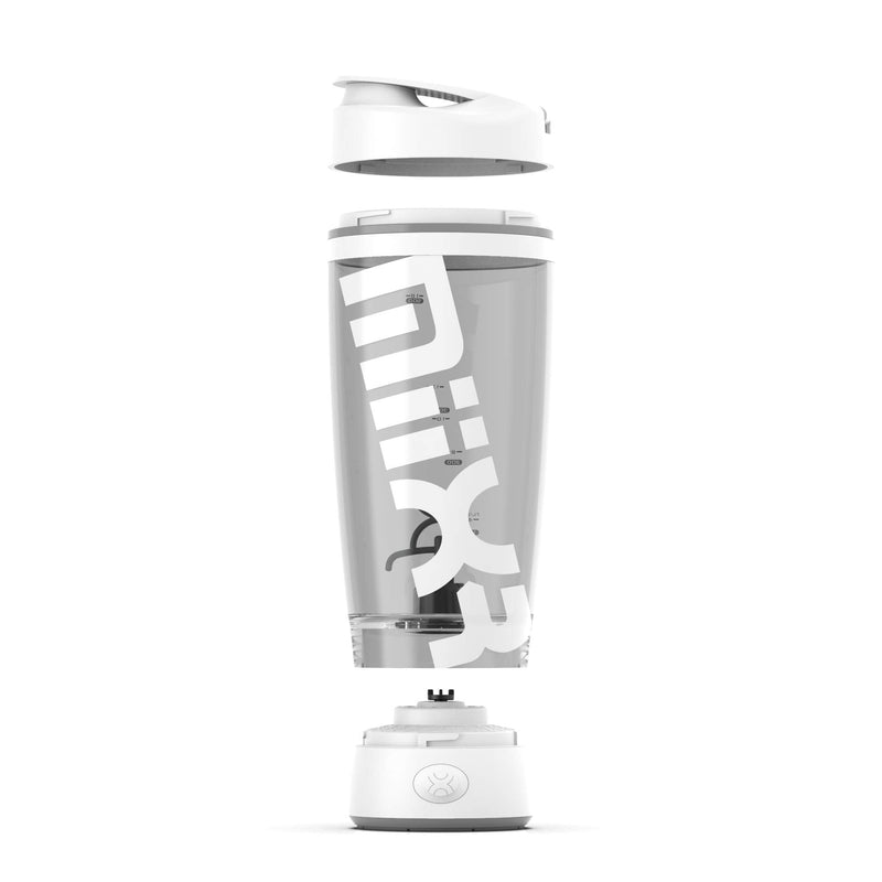 [Australia] - PROMiXX Original Shaker Bottle (MiiXR Edition) - Battery-powered for Smooth Protein Shakes - BPA Free, 600ml Cup (White/Grey) White/Grey 