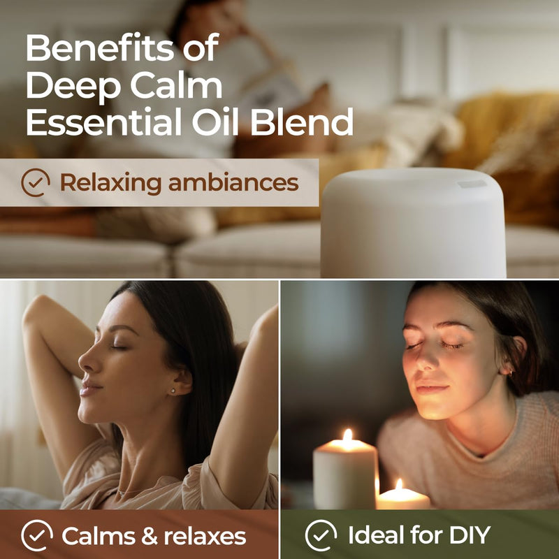 [Australia] - Gya Labs Deep Calm Essential Oil for Diffuser Blend - Calm Oil Essential Oil for Aromatherapy, Body, Uplift, Grounding & Relaxing (10ml) 