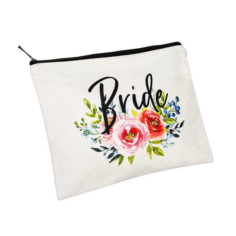 [Australia] - Bridal Shower Gifts Bachelorette Gifts Bachelorette Party Favors Wedding Gifts Engagement Gifts Bride Gifts Bride Makeup Bag Miss to Mrs Bride to be Gifts Cosmetic Bag (Blue-Pink) Blue-Pink 