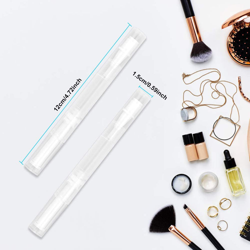 [Australia] - TANCUDER 10 PCS Empty Cuticle Oil Pen 3 ML Transparent Twist Pen Refillable Nail Polish Bottle Eyelash Growth Liquid Tube Cosmetic Container with Brush Tip for Lip Gloss Teeth Whitening Liquid Perfume 