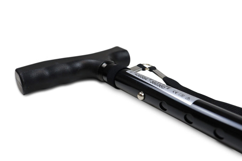 [Australia] - PEPE - Folding Walking Sticks for Women, Walking Sticks for Men Disabled, Folding Walking Sticks for Ladies, Walking Canes for Men Aluminium, Foldable Walking Stick Adjustable, Walking Stick Black 