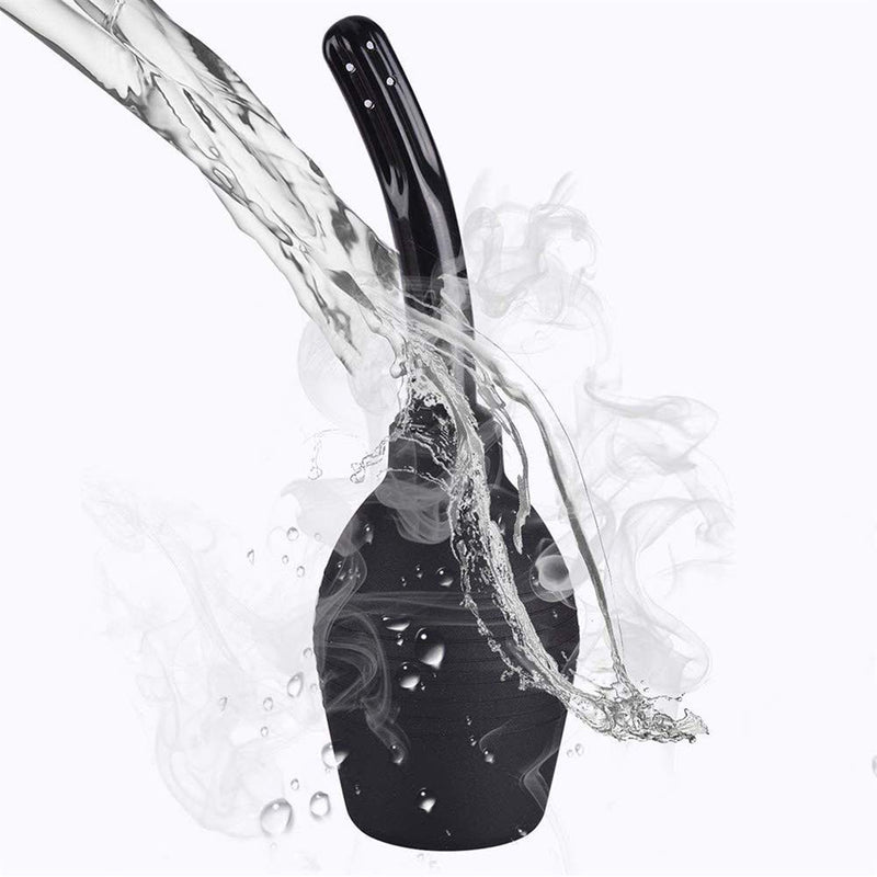 [Australia] - JIAHAO Anal Douche Enema Bulb Vaginal Douche Enema Cleaner for Women’s or Man’s Health (Black) Black 