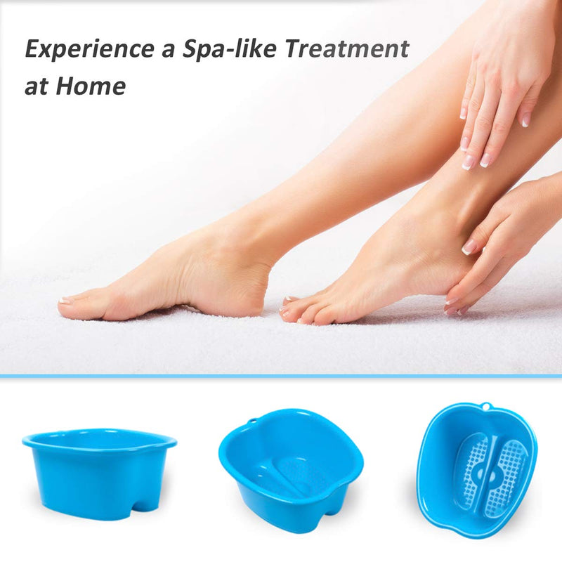 [Australia] - MitButy Large Foot Bath Spa Bowl for Home Use - Sturdy Plastic Foot Soak Basin for Pedicure, Relax, Detox and Massage - Foot Tub Get Rid of Callus, Cuticles, Dead Skin - Fits All Size 
