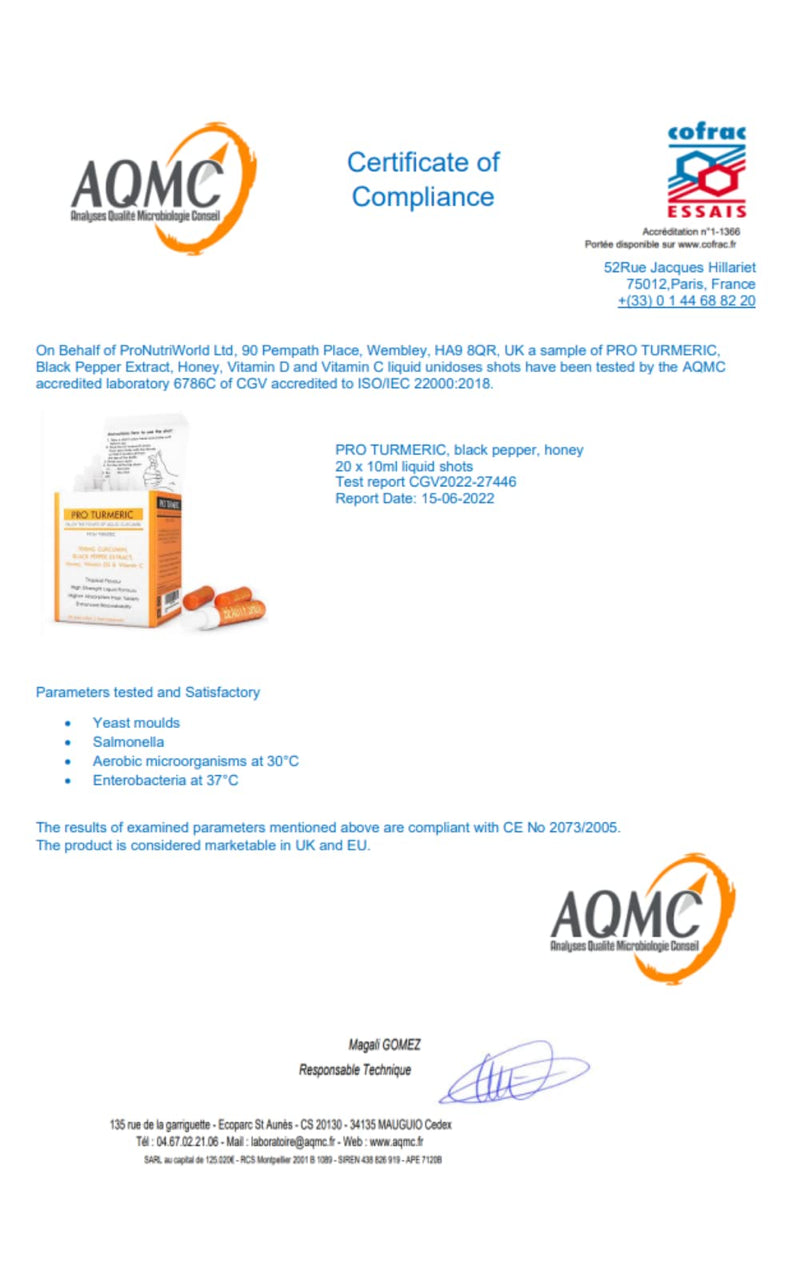 [Australia] - Pro Turmeric Shots and Black Pepper Vitamin C & D Supplement, 700mg Liquid Turmeric with Active Curcumin for Joint Pain Relief, Inflammation, and Immunity, 20 Shots per Box 