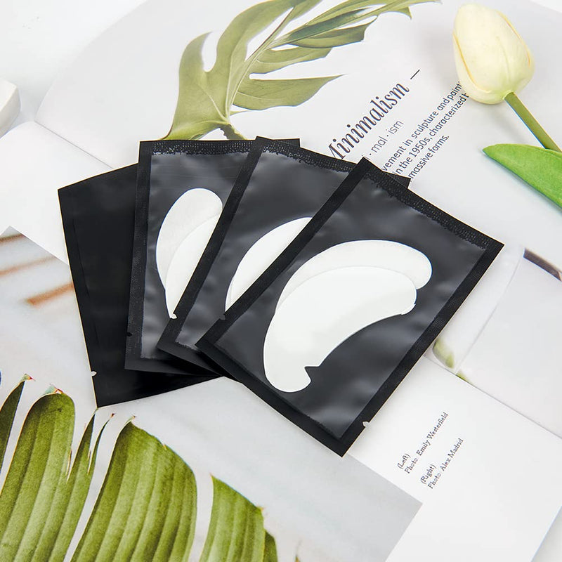 [Australia] - 50Pairs Eyelash Extension Pads Under Eye Gel Pads Lash Pads Lint Patches Under Eye Patches Eye Pads for Eyelash Extensions (Black) Black 