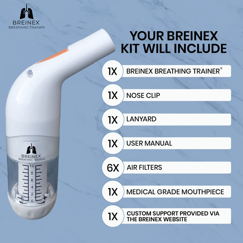 [Australia] - BREINEX® Breathing Trainer OPEP Exercise Device | Improve & Train Lung Endurance & Unblocks Airways | Naturally Clear Mucus from Airways & Improve Lung Capacity (Lowest Resistance | BREINEX Lite) Low Resistance 