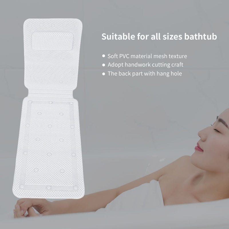 [Australia] - Filfeel Bath Pillow, Full Body Spa Bath Mattress Cushion Pillow Soft Quilted Bathtub Mat with Breathable 