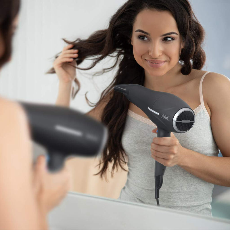 [Australia] - Wahl Ionic Smooth Hairdryer, Hair Dryers for Women, Cool Shot Button, 3 Heat and 2 Speed Settings, Quick Dry Airflow, Fast Drying, Reduce Static, Black 