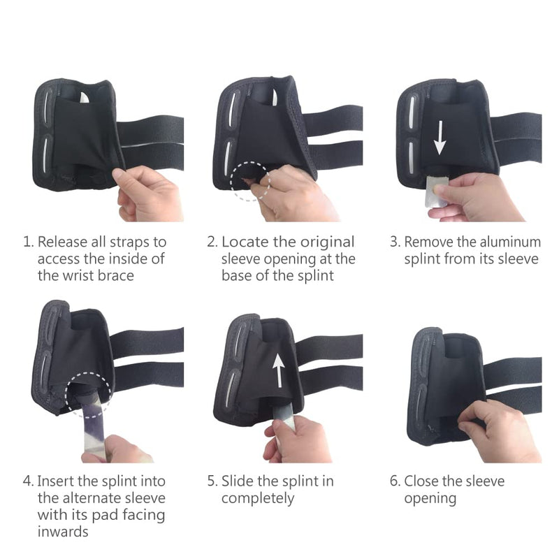 [Australia] - Bracoo Wrist Brace, Reversible Hand Splint for Carpal Tunnel, Wrist Pain & Sport Injury- Adjustable, Customized Fit & Comfortable Padded Lining, Guardian (WB30), 1 Count 