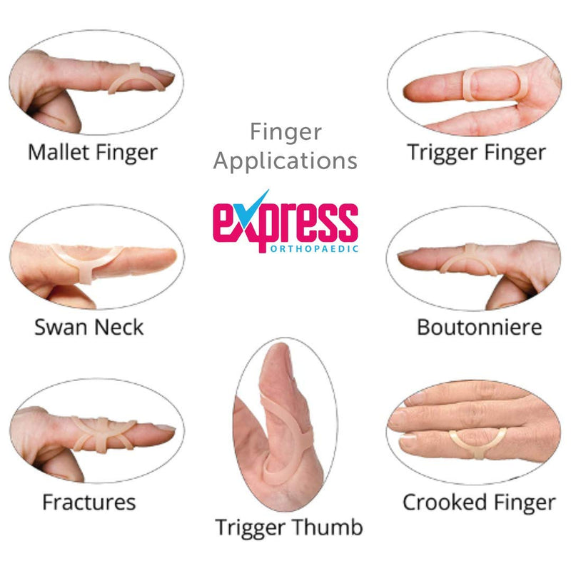 [Australia] - Express Orthopaedic® - Medically Approved Oval Finger Splint, Ring Finger Splint, Oval 8 Splint, SOLD AS A FULL SIZING SET - 14 Units 