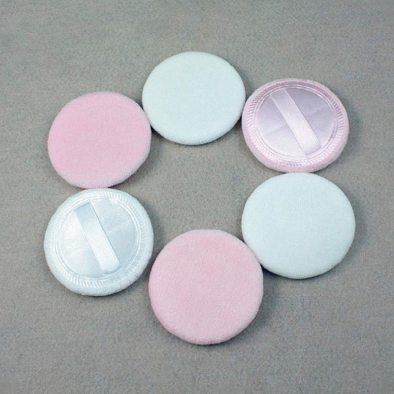 [Australia] - Minkissy 10Pcs Powder Puff Soft Washable Cotton Powder Puff for Loose Powder Mineral Powder Body Powder Powder Foundation (Random color) 