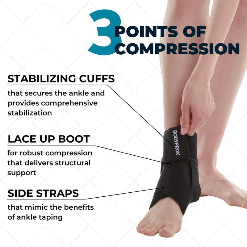 [Australia] - Ankle Brace for Women and Men, Lace Up Ankle Support Brace Stabilizer for Sprained Ankle (X-Small) XS 