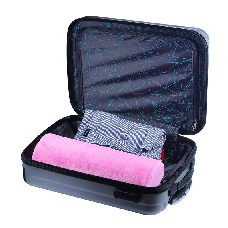[Australia] - YANGHX Memory Foam Bolster Pillow for Neck Back Lumbar Spine Knee Pain Relief Pillow Support Half-Moon (PINK) Pink 