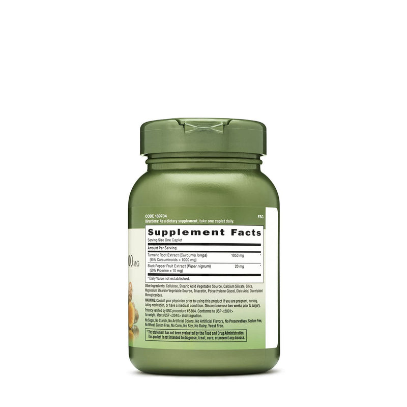 [Australia] - GNC Herbal Plus Turmeric Curcumin 1000mg 60 Servings (Pack of 1) 
