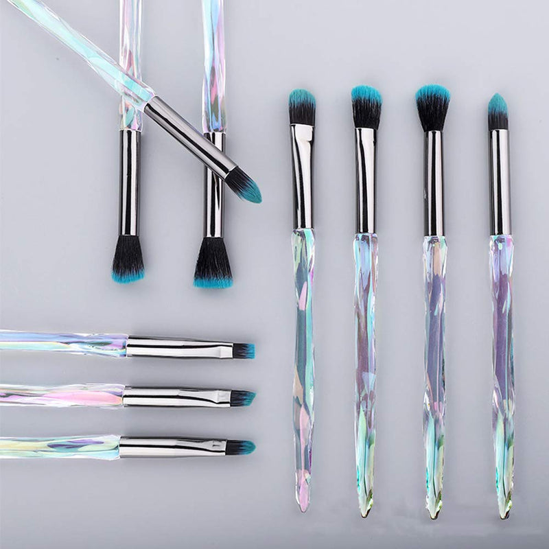 [Australia] - Tidengred makeup brush set 10 crystal cosmetic brushes, the latest diamond handle eye shadow Eyeliner blending crease color makeup brush, professional cosmetics eyebrow lip makeup tool, suitable for girls ideal female beauty tools. 