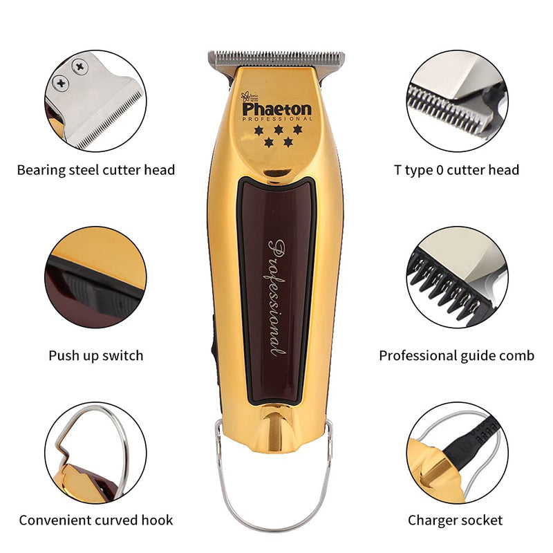 [Australia] - Beard Trimmer for Men, Professional Electric Hair Cutting Machine Hair Trimmer, Fine-Cut Hair Trimmer, Electric Cordless Hair Clippers with Beard Shaping Tools(Gold) 