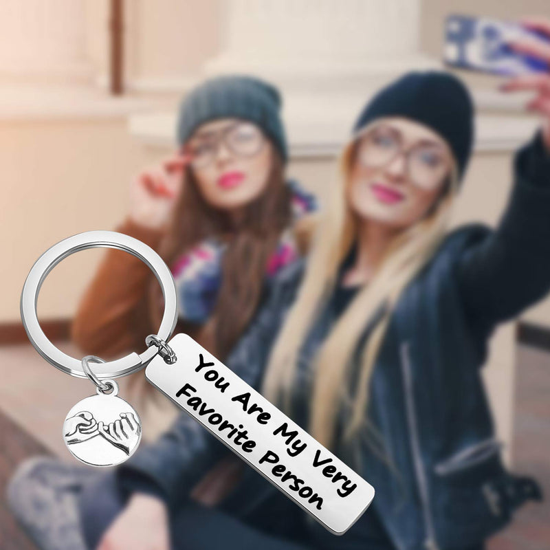 [Australia] - FEELMEM Friendship Jewelry You are My Very Favorite Person Keychain Valentine's Day Gift Lover Gift Bestie Gift You Are-ky 