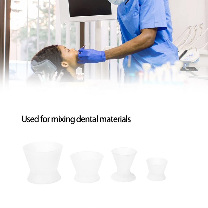 [Australia] - 4pcs Dental Laboratory Mixing Cup, Silicone Dental Materials Mixing Bowl Set, Silicone rubber Dental self-curing mixing cup 