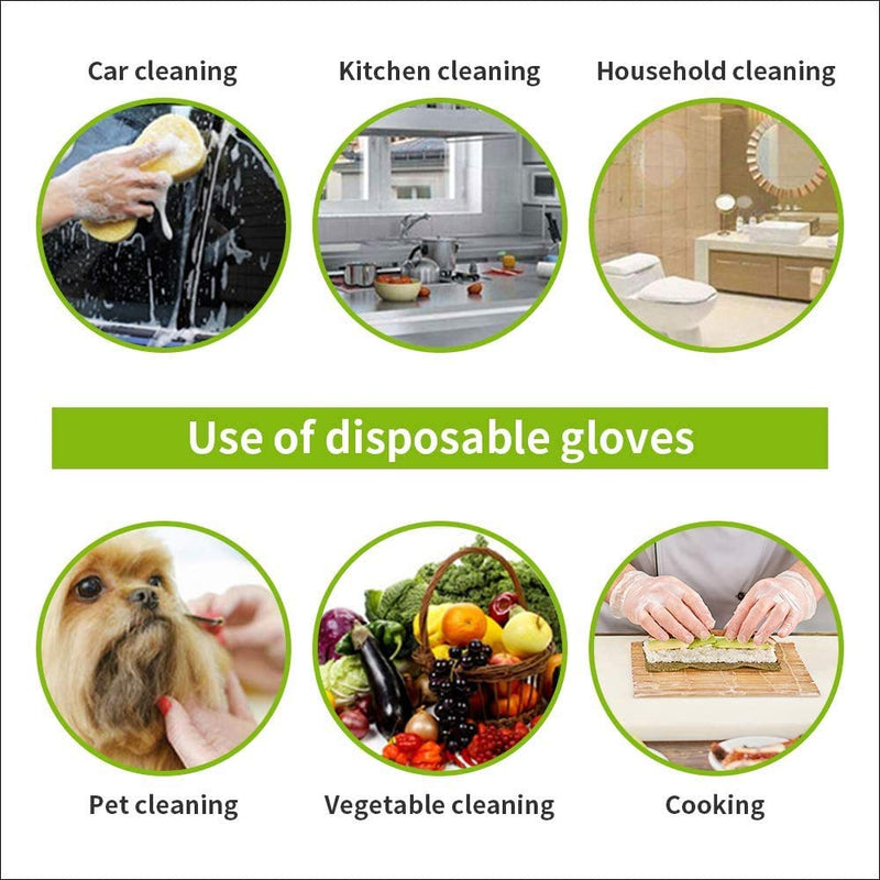 [Australia] - BOX OF 100 Strong Quality CLEAR Vinyl Powder Free LARGE Gloves |Latex Free - Food Safe - Ambidextrous |MULTI PURPOSE DISPOSABLE GLOVES AQL 1.5 EN455 CLASS 1 Gloves 