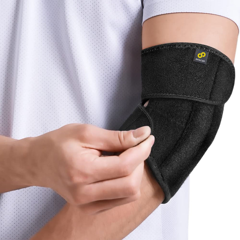[Australia] - Bracoo Elbow Support, Reversible Adjustable Brace with Dual Stabilizers for Sprain, Joint Pain Relief, Tendonitis, Tennis-Golfer's Elbow Treatment, EP30, 1 Count 