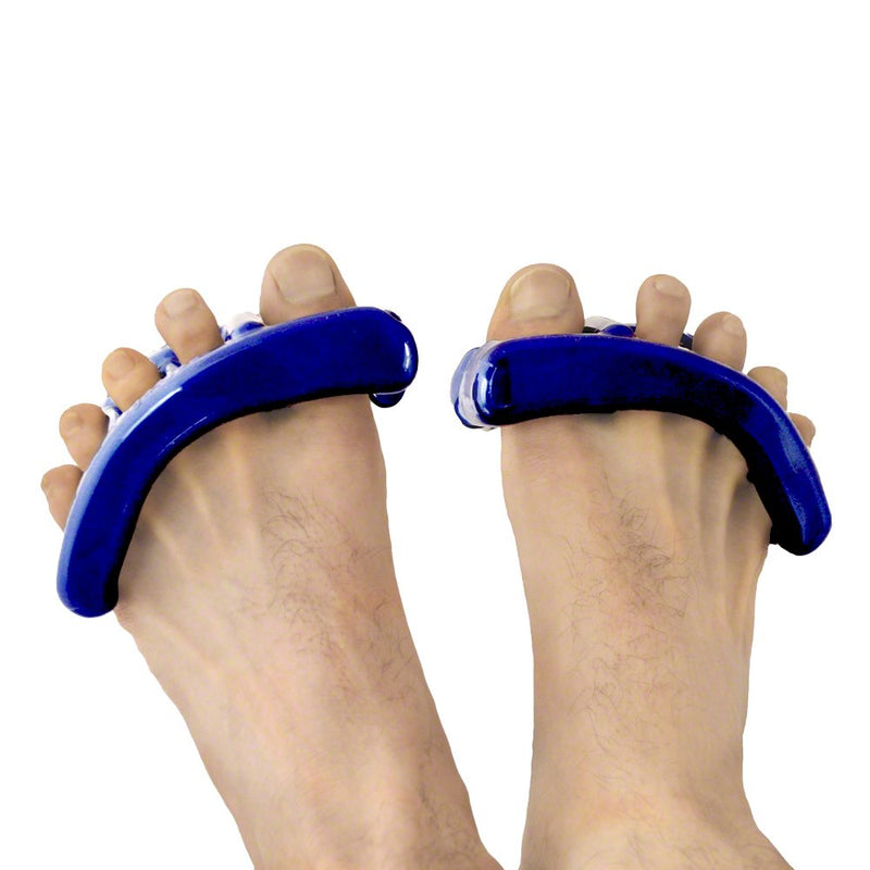 [Australia] - Original Yoga Toes for Men: Gel Toe Separators and Toe Stretchers in Metallic Blue. Stop Foot Pain and Boost Athletic Performance! Fits Men's US Shoe Sizes 10.5 and Below (Small) Small (Pack of 1) 