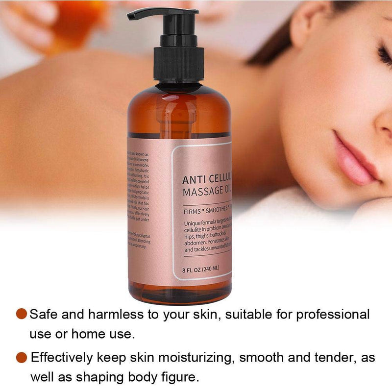 [Australia] - Anti-Cellulite Massage Oil, Reduces & Prevents Cellulite Firms & Tightens Skin Detoxes, Professional Cellulite Skin Care Oil 240ml 