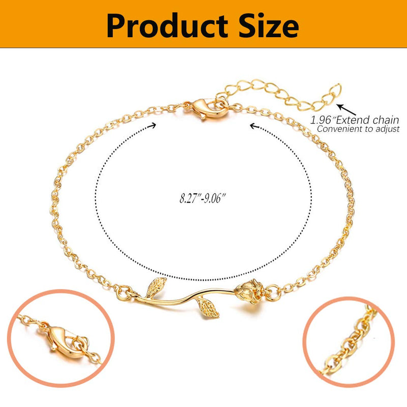 [Australia] - SHIWE 18PCS Ankle Bracelets for Women Gold Silver Anklets Layered Adjustable Ankle Chains Beach Foot Jewelry Chains Anklet Sets 