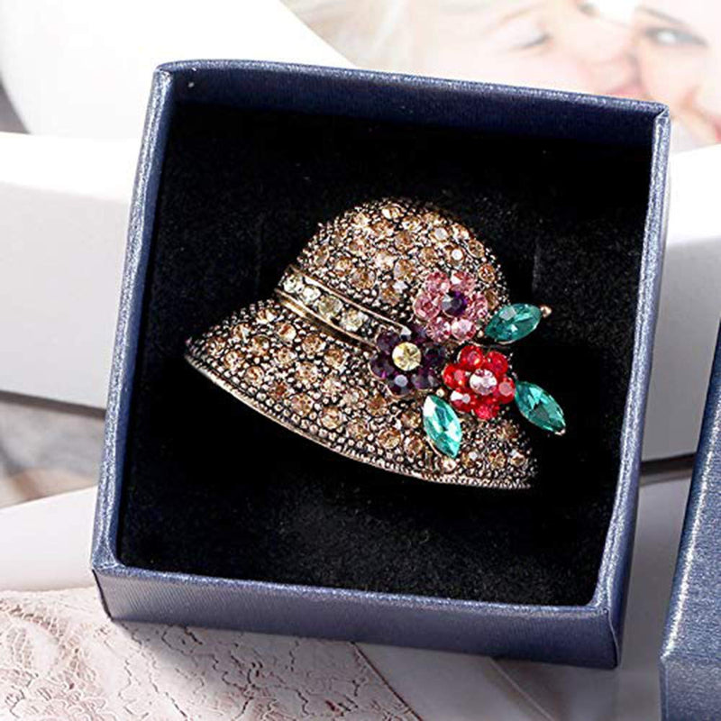 [Australia] - Comelyjewel Rhinestone Brooch Pins for Women Hat Jewelry Brooch Pins Durable and Useful Retro Silver 