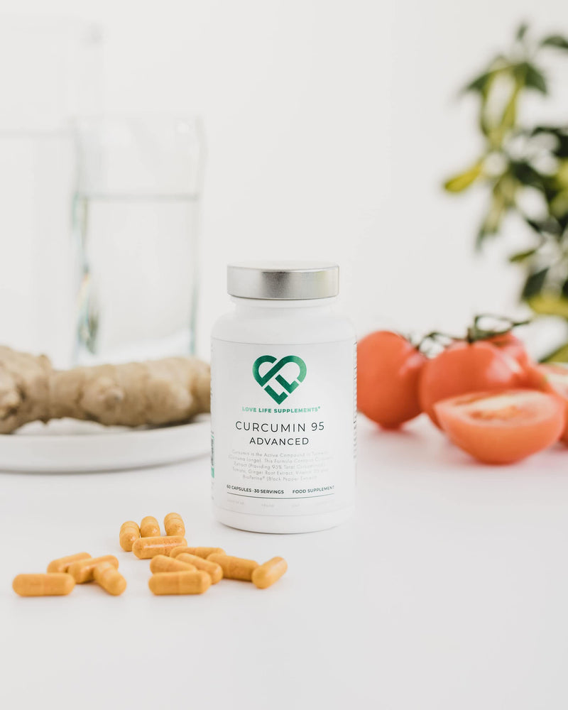 [Australia] - Curcumin 95 Advanced by LLS | High Strength Curcumin (the Active Component of Turmeric) with 95% Curcuminoids + BioPerine®, Vitamin D, Tomato and Ginger Root | 60 Capsules | Love Life Supplements - 'Clean, Effective, High Quality' 