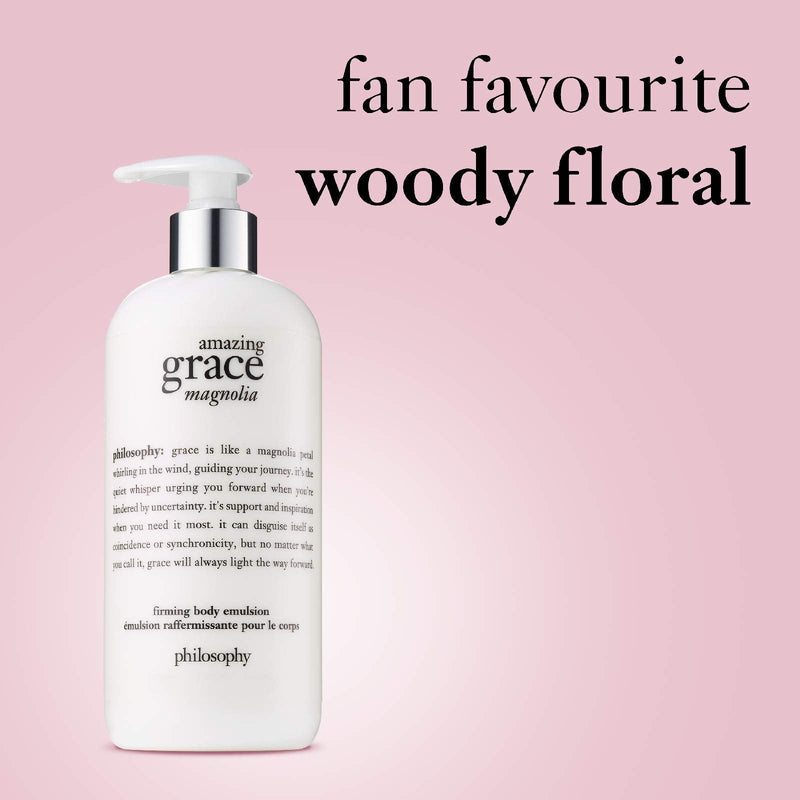 [Australia] - philosophy amazing grace magnolia body lotion | 480ml | body moisturiser for dry skin | firming body emulsion 