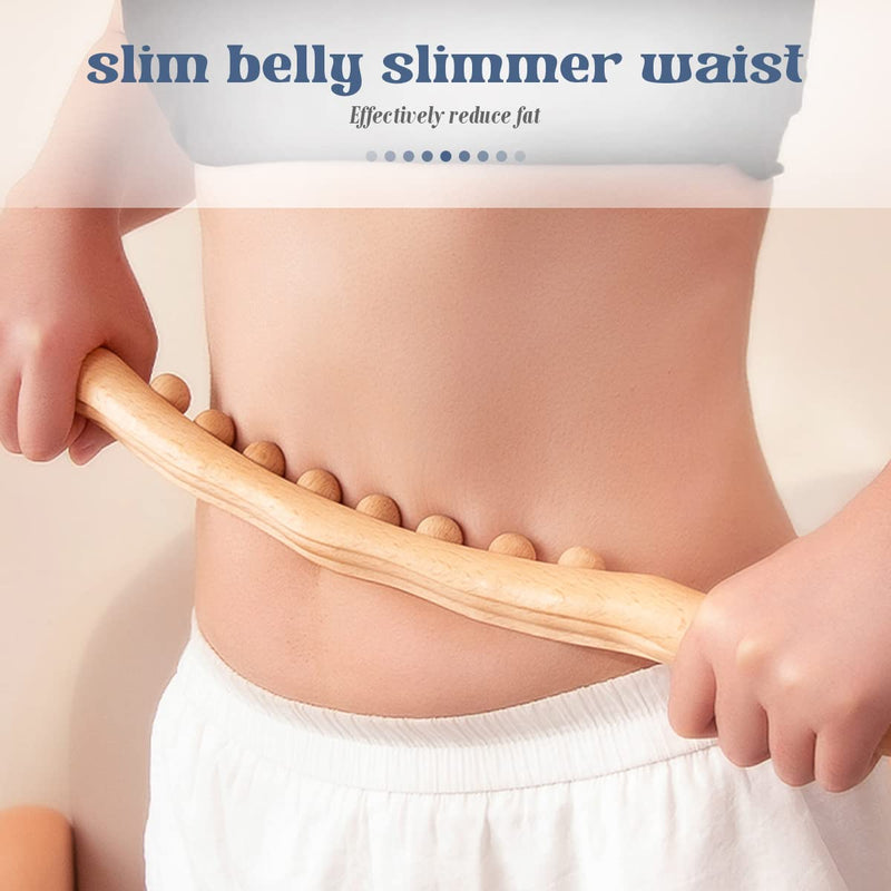 [Australia] - Bounabay Wooden Massage Roller, 52cm Beech Celulitis Wood Massage Tools, Relaxation Relieve Sore Muscles Massager Scraping Stick for Waist Shoulder Back Sculpture� 