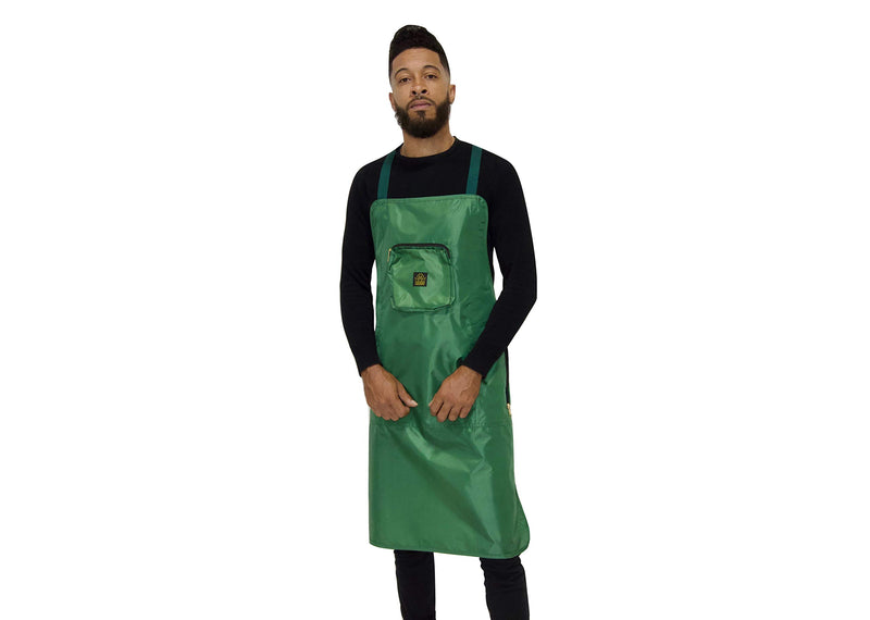 [Australia] - King Midas Barber Aprons Hair Stylist Apron Cross Back Adjustable Chemical Proof (Green) Green 