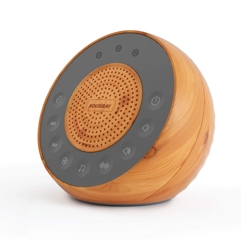 [Australia] - Housbay White Noise Machine with 31 Soothing Sounds, 5W Loud Stereo Sound, Auto-Off Timer, Adjustable Volume, Sleep Sound Machine for Baby, Kid, Adult -Wood Grain 