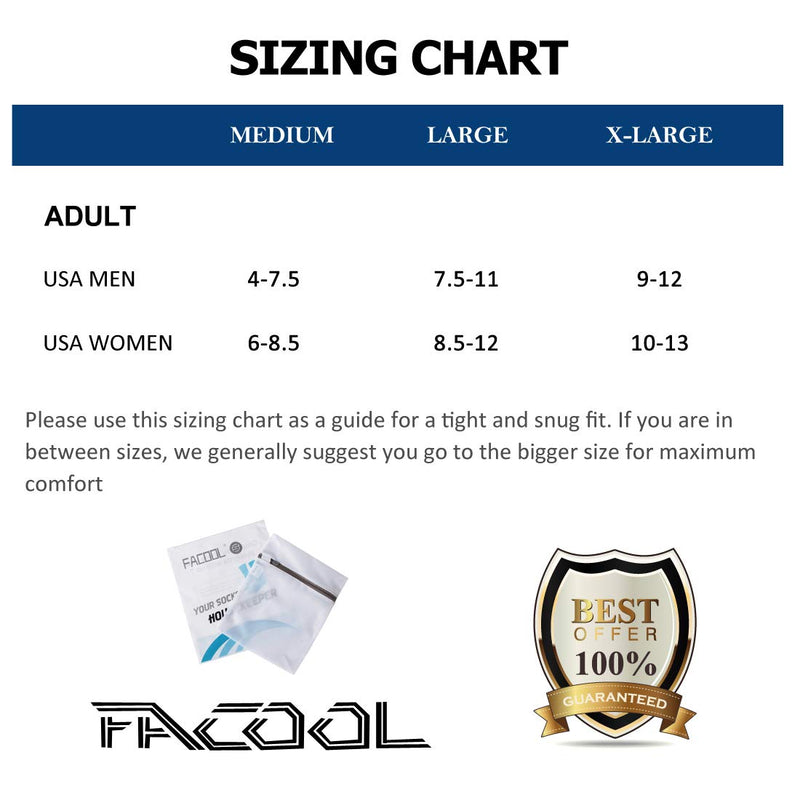 [Australia] - Facool Diabetic Socks for Men Women, Dress Cushioned Crew Cotton Socks with Non-Binding,Loose Top,Seamless Toe 6 Pairs Multicolor(2 X Black+2 X Grey+2 X Navy Blue) X-Large 
