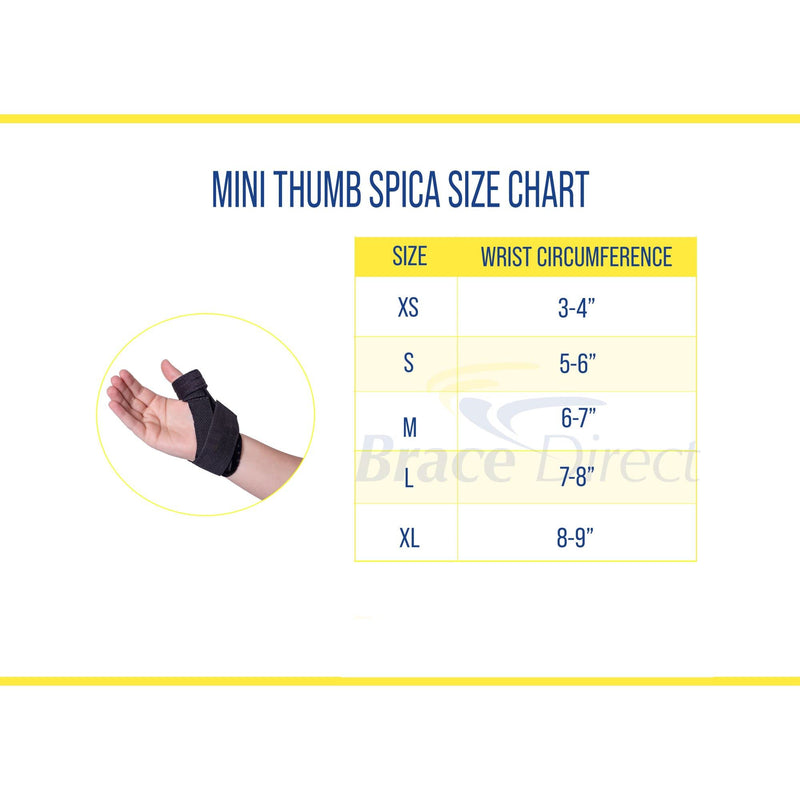 [Australia] - Brace Align Mini Thumb Spica Splint - Thumb Brace for Arthritis, CMC & MCP Joints, Tendonitis, Trigger Thumb Immobilizer L3924 - Left or Right Hand XS 