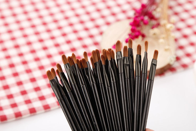 [Australia] - 50 Pieces Lip Brushes, Pro Multifunctional Makeup Brush, Lipstick Gloss Wands Applicator Cosmetic Tool Kits, Black 