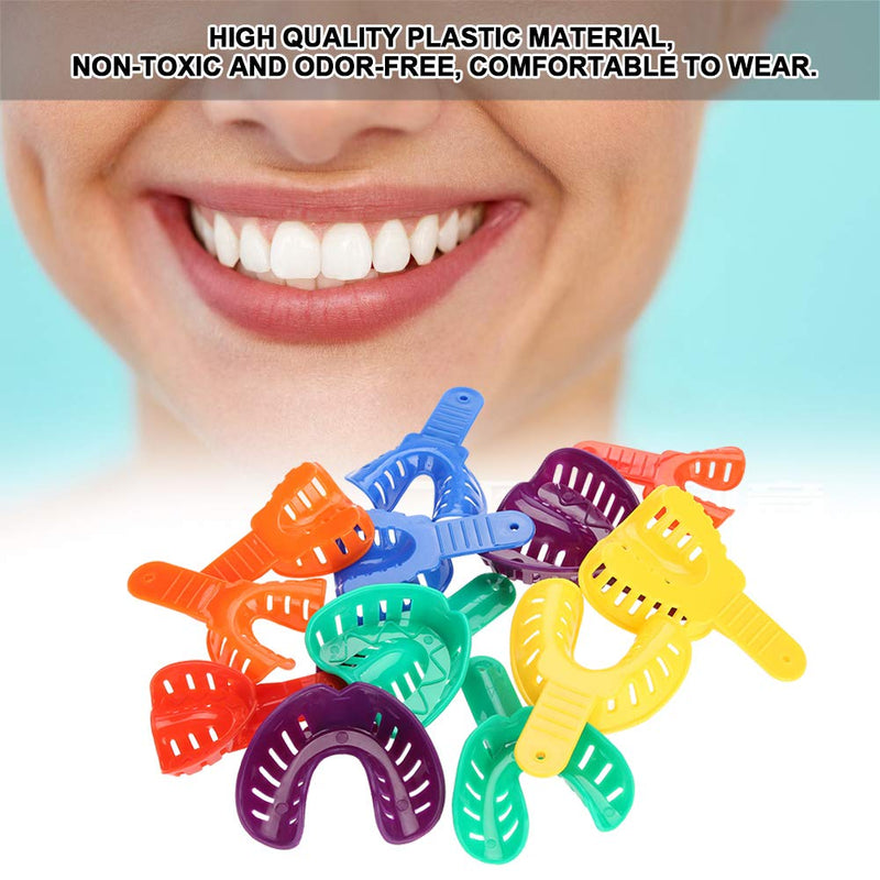 [Australia] - 12pcs/Set Dental Impression Trays, Mouth Trays, Dental Trays, Generic Dental Plastic Teeth Brace Plastic Teeth Holder Tooth Support Teeth Brace Tools for Teeth Support 