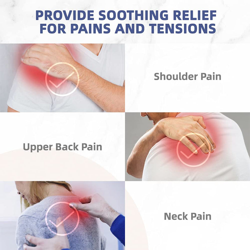 [Australia] - Aroma Season Heated Neck Warmer for Pain Microwave Neck and Shoulder Heat Pad Heated Neck Wrap Neck Pain and Arthritis Relief (Grey) Grey 