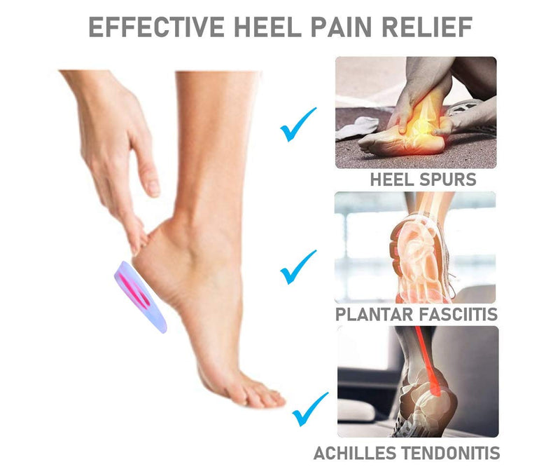 [Australia] - VivoFoot Gel Heel Cups, Shoe Inserts for Plantar Fasciitis, Heel Spur & Achilles Pain Relief, Heel Lift Pads for Men & Women (Large, 2 Pairs) Large, 2 Pairs 